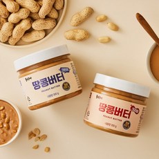꿀이구마 땅콩 100% 잼 크런치 크리미 땅콩버터 300g