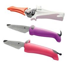 Kuhn Rikon Kinder Kitchen 기본 음식을 자를 수 있을 도로 날카롭지만 작은 손가락을 베이진 않습니다 핑크/퍼플, Kuhn Rikon Kinder Kitchen 기본 ,, 1개