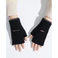 질스튜어트 악세서리 20FW 블랙 로고자수 울캐시미어혼방 반장갑 JAGV0F250BK