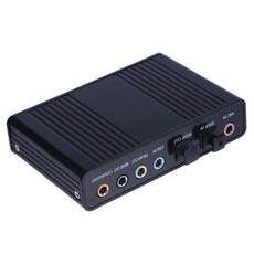 노트북 데스크탑용 전문 USB 사운드 카드 광학 외장 오디오 카드 변환기 CM6206 칩셋 6 채널 5.1, 파란, 01 Black_01 CHINA