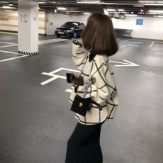누블랑 소향 리버시블 캐시미어 코트 키 작은 체크 판초 모직 코트 여 추동 패션 2020년