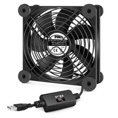 iPower Quiet Cooling Fan 80mm USB 케이스 팬(수신기용) DVR/Playstation/Xbox/컴퓨터 캐비닛 냉각 2팩 블랙, 120mm 1 Pack_Single - dvr80케이스