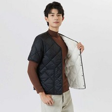 반팔 패딩 자켓 깔깔이 라이너 작업용 군용 보온 점퍼 남자 여자, 1개, 5XL 블랙 후리스