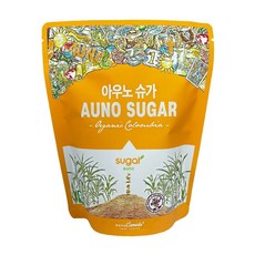 [주신] 아우노 슈가 100% 비정제 유기농 설탕 미네랄 슈가, 320g, 4개