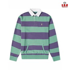 폴로 랄프로렌 Polo Ralph Lauren Kangaroo Pocket Striped Jersey Rugby Shirt 710877029003 단가라티