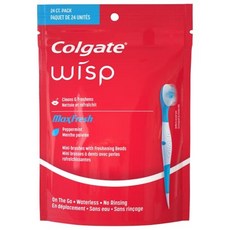 Colgate Wisp Max Fresh Peppermint Mini-Brushes 24 count, 24개(1팩), 1개