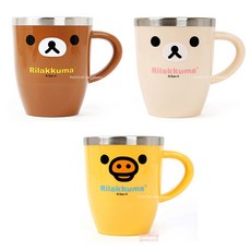 리락쿠마 스텐컵 250ml 물컵 464582, 코리락쿠마(핑크), 1개
