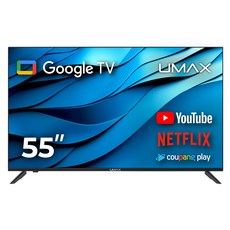 유맥스 4K UHD LED 구글 스마트 무결점 TV, 139cm(55인치), Ai55G, 스탠드형, 고객직접설치