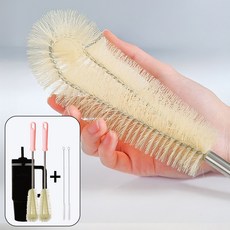 하루미 긴 텀블러 세척솔 병솔 물병 청소솔, 2개, 핑크