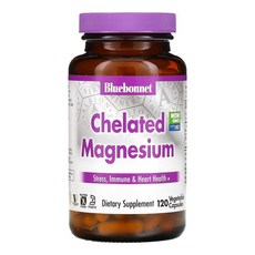 블루보넷 킬레이트 마그네슘 200 mg 캡슐 120정 Bluebonnet Chelated Magnesium, 1개, 120캡슐