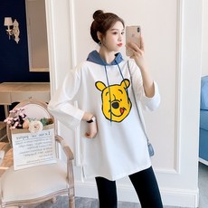 JS3745 여자 봄 가을 고퀄 코튼 면혼방 긴팔 티셔츠 후드 맨투맨 조거 긴바지 팬츠세트 2종 상하세트 임부복 임산부 이지웨어 루즈핏 데일리룩