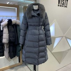 [현대백화점][비지트인뉴욕] (VWBDO35) 폭스퍼 벨티드 롱 패딩점퍼