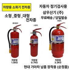 삼우 차량용 소화기 0.7kg 1.5kg 3.3kg 자동차 정기검사용/순정품/무료배송 당일발송, 700g - 삼우공호구