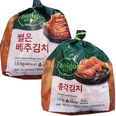 비비고 배추김치 + 총각김치, 2개, 1.5kg