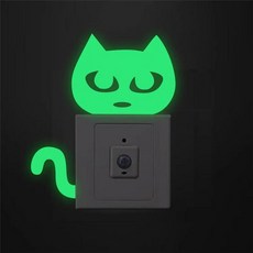 키재기스티커 스위치 요정 벽 데칼 어둠 속에서 개 고양이 Diy 패턴 인테리어 홈 자동차 예술 빛나는 벽화 방 스티커, Style 13