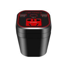 차량용 전원 인버터 12V 24V 220V 컨버터 C타입 다기능 충전기 소켓 3.1A 고속, 04 D, 1개