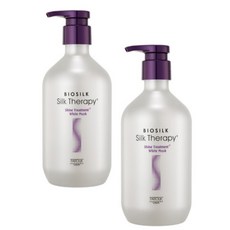 Silk Therapy 손상모 극복케어 샤인 트리트먼트 화이트머스크 500ml x 2, 고영양 실크 아미노산 모발 집중 케어의 표준, 2개