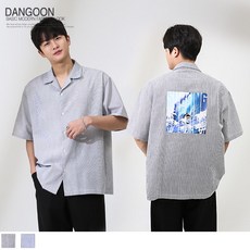 남자시어서커반팔셔츠