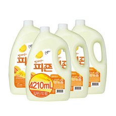 피죤 레귤러 섬유유연제 옐로미모사 본품, 4210ml, 4개