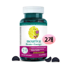 Neuriva 뉴리바 브레인+에너지 비타민 B12 75구미, 2개, 25회분