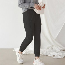 두나인 핏 좋은 겨울 여성 패딩 카고 조거 팬츠 따뜻한 바지