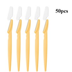 날카로운 가위 눈썹 트리머 도구 메이크업 포장 면도기 안전하고 효율적 100 50, 50pcs Yellow