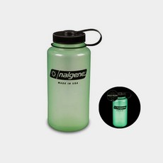 [텐잘남] NALGENE 날진 트라이탄 와이드 마우스 1리터 물통 그린 글로우, 1개