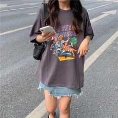 주디앤 여성 나이벨 그래픽 반팔 티셔츠