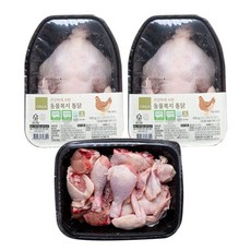 올가 [ORGA] 건강하게 자란 동물복지 통닭 (800g/냉동)x2마리+건강하게 닭볶음용(1kg/냉동)