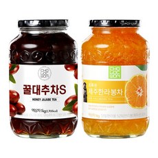 초록원 꿀대추차S 1KG +제주 한라봉차 1KG, 1개입