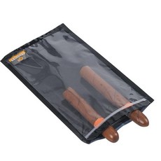 Dxon 1pcs 휴대용 시가 모이 캐쳐 라이징 가방 재 클로스 Zip 폴리 비닐 봉투, Black, 1개