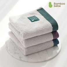 밤부베베 더블루프 엣지 세면타올 210g, 오션 블루, 1개