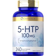 Carlyle 5 하이드록시 트립토판 100mg 240 캡슐 Hydroxtryptophan NonGMO Gluten Free, 1개, 240정