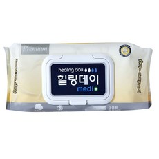 대형물티슈 힐링데이 메디플러스 일반원단 엠보싱원단 두가지 60매, 15개