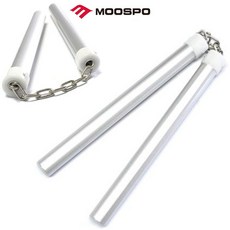 무스포 알루미늄 쌍절곤 실전용 회전 소리 가벼운타입, 실버(단일), 가벼운알루미늄