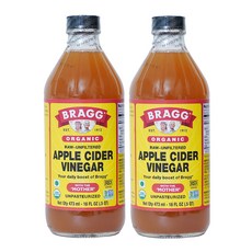 Bragg Organic Apple Cider Vinegar with the Mother - (2 Pack) 16 fl oz - Raw and Unfiltered, 473ml, 1개