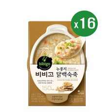 비비고 누룽지 닭백숙죽, 280g, 16개