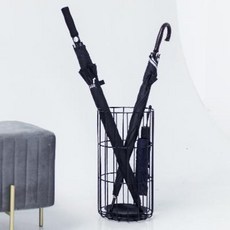 북유럽 우산꽂이 가정용 문어귀에 우산바구니 수납선반 철공예 아이디어 우산통 물타기, 01 수성금