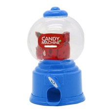 귀여운 달콤한 미니 캔디 머신 키즈 버블 선물 은행 장난감 디스펜서 E2S Gumball Coin 머니 박스, 파란