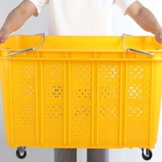 모세로 바퀴 플라스틱 운반 박스 바구니 플라스틱이사짐바구니 바퀴달린정리박스 플라스틱대형박스, 점보130L 뚜껑, 1개