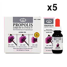 호주 NT-PRLQ 네이쳐스탑 프로폴리스 리퀴드 익스트랙 25ml x3병 x5 프로폴리스원액 그린프로폴리스, 5set, 25ml x 3병