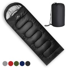 메디플릿 사계절용 머미형 경량 캠핑 침낭 + 수납가방, 1개, 스모키 블랙 (1800g)