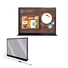 T자형 led메뉴판 카운터 야간 가격표전광판 조명 광고, 1개, 인쇄물추가