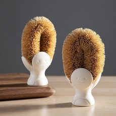 이비자 야자모 그릴팬 미니 세척솔, 1개, 베이지
