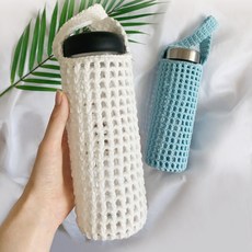 손뜨개물병파우치