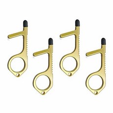 No Touch Door Opener with Stylus Contactless Tools Brass EDC Ke/49975