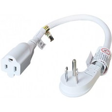 FIRMERST 1875W 저 프로파일 플랫 플러그 1ft 확장 코드 14AWG 15A 흰색, 1