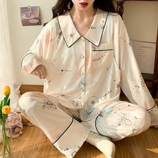 모달 산후조리복 여름 임산부 잠옷 느슨한 산후 수유 수유 홈웨어