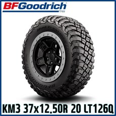 BFGoodrich 비에프굿리치 MT 타이어 KM3 37x12.50R 20 LT126Q, 1개, 상품명 참고