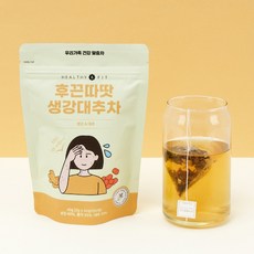 우리꽃연구소 헬시앤핏 후끈따땃 생강대추차 삼각티백, 1개, 20개입, 2g